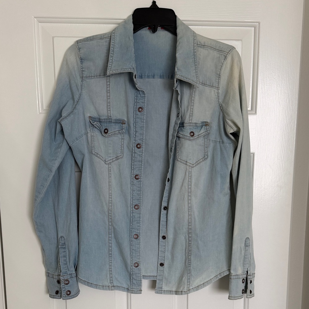 Guess Light Blue Denim Shirt